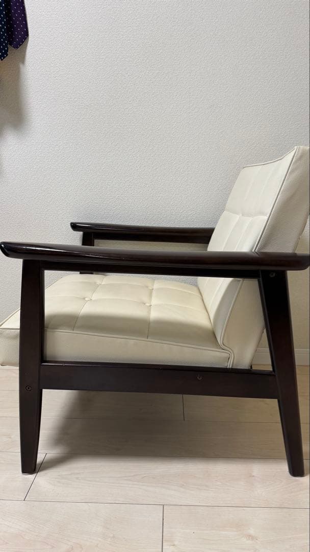 カリモク60 Kチェア 1シーター 貴重アイボリー 送料込