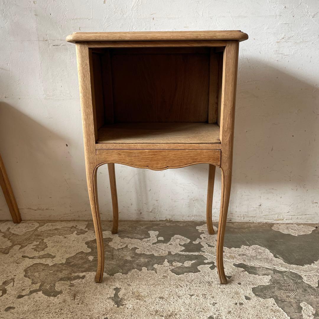 ビンテージ ドロワーサイドテーブル ベッドサイド猫脚　剥離　no1