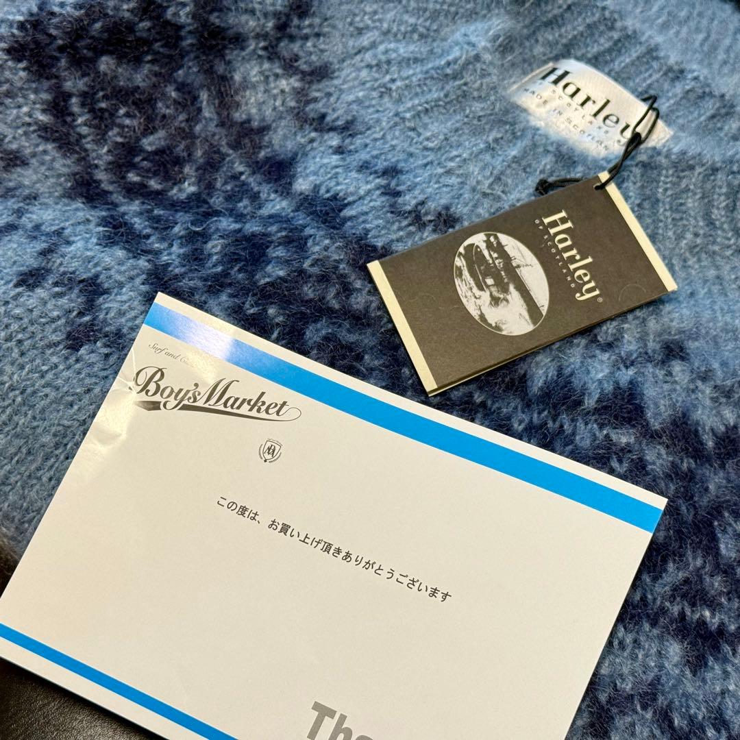 ボーイズマーケット別注 Harley of Scotland モヘアニット