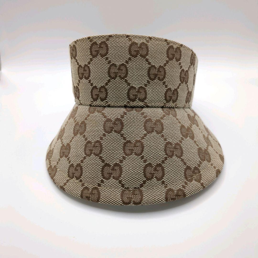 専用 希少色✨GUCCI サンバイザー GG柄 キャンバス Lサイズ 正規品