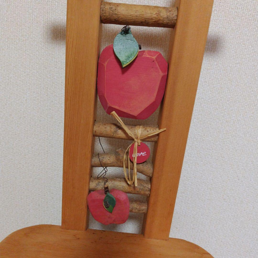 木製 プランタースタンド プランター置台 花台 りんご 置物