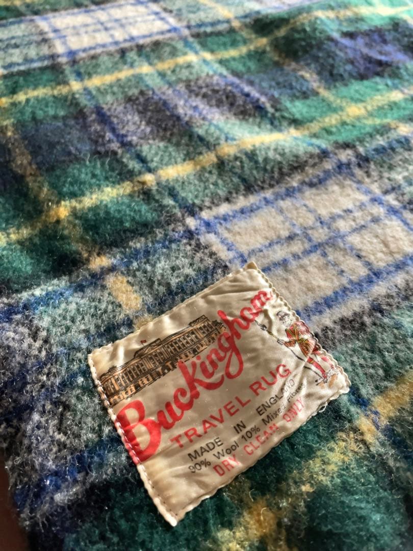 【美品】イギリス製 Buckingham ヴィンテージトラベリングラグ