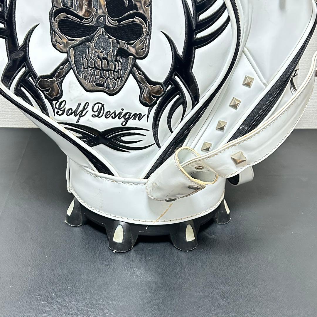 ZEAL 限定 スカルデザイン キャディバッグ 9.0型 3点式 ド派手