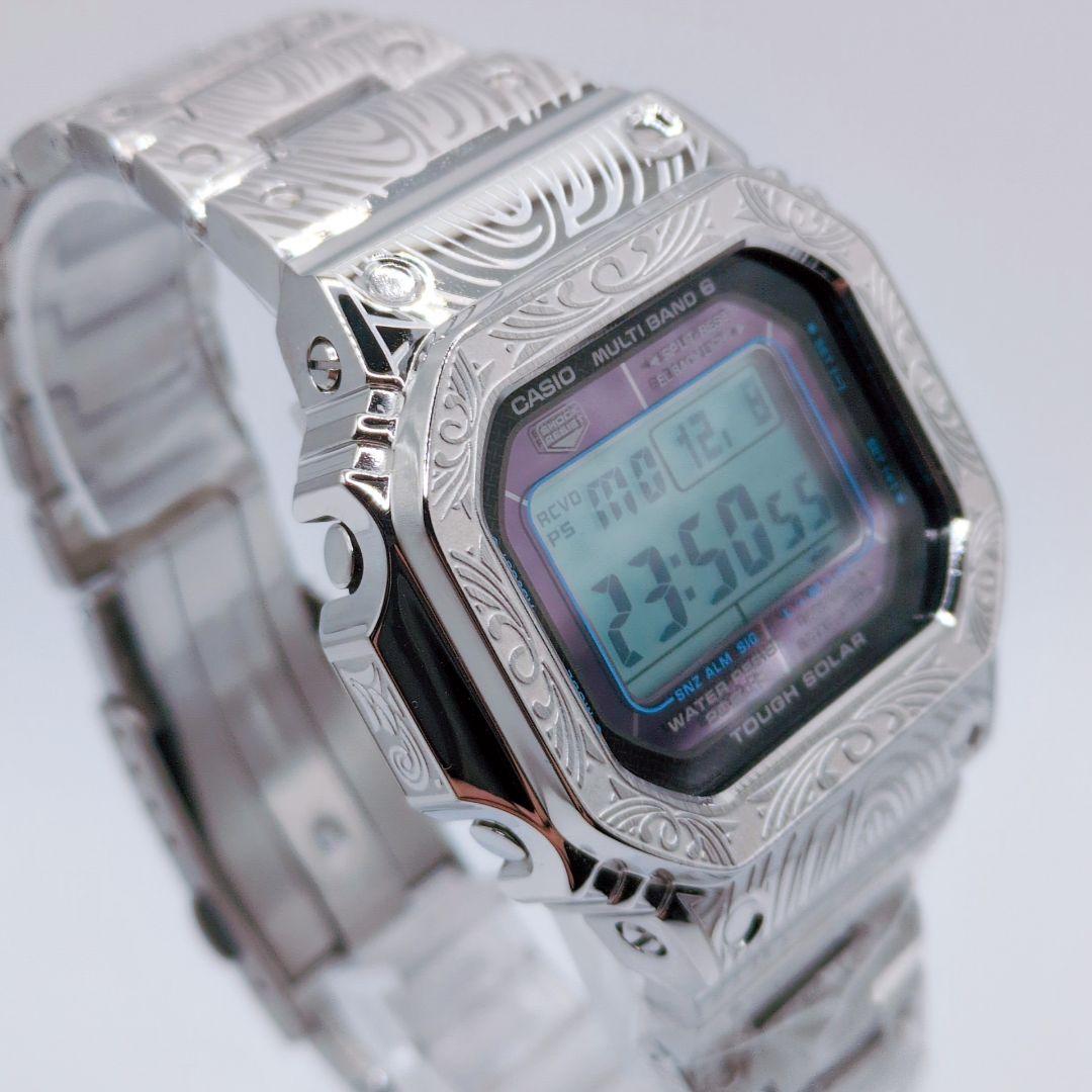 【稼働品】G-SHOCK GW-M5610BA カスタム ペイズリー柄　メタル
