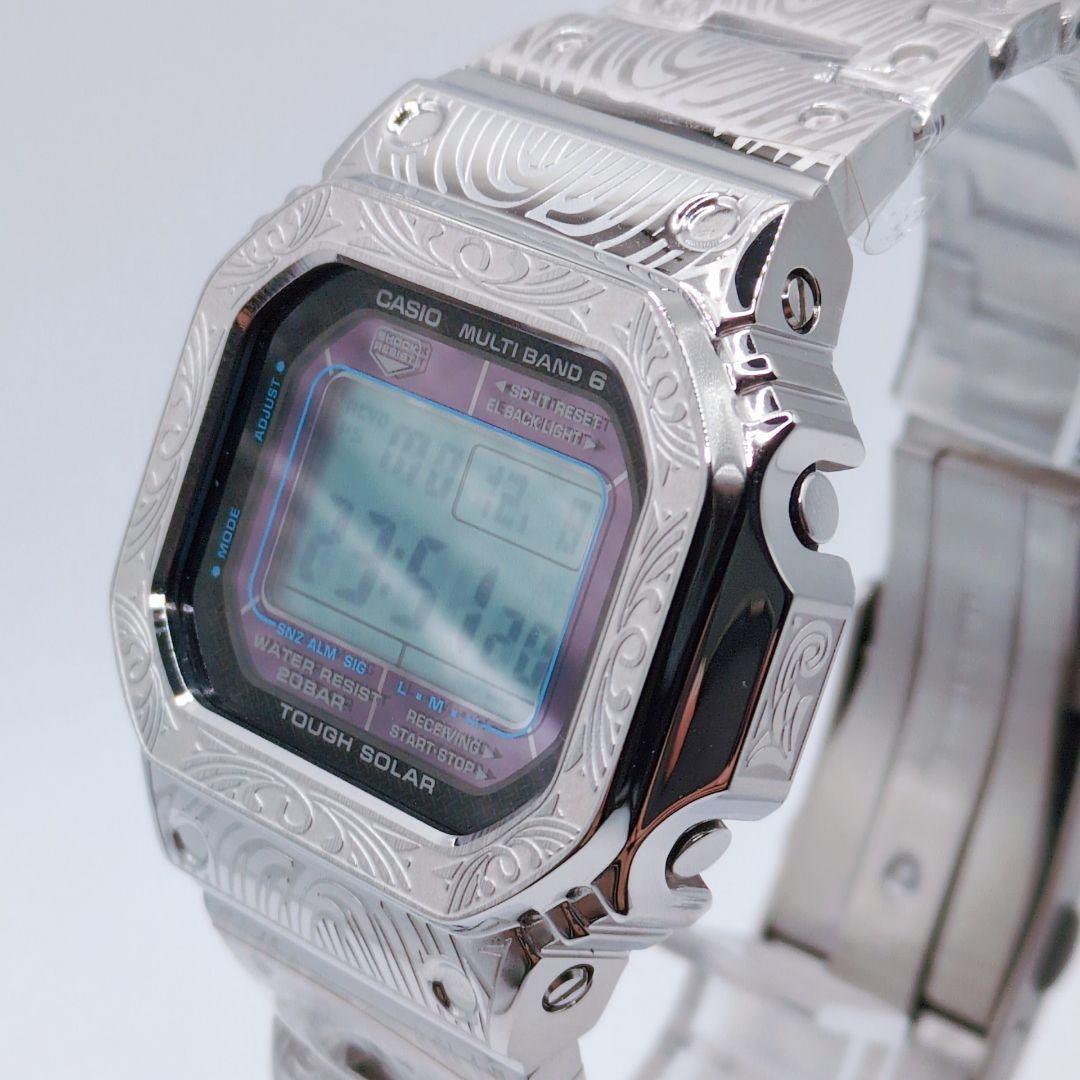 【稼働品】G-SHOCK GW-M5610BA カスタム ペイズリー柄　メタル