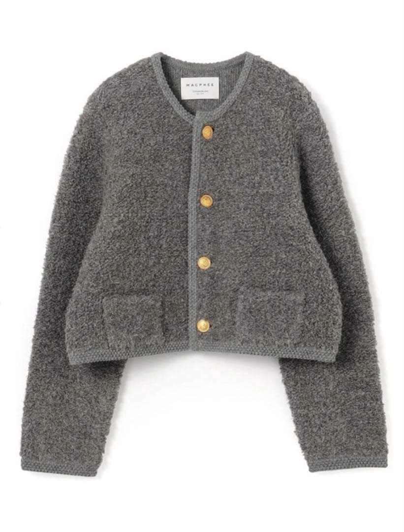 【大幅お値下げ中】MACPHEE ムートン クルーネックカーディガン
