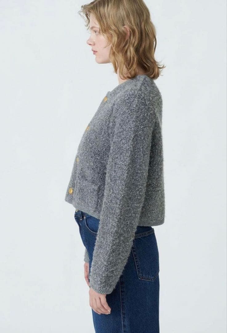 【大幅お値下げ中】MACPHEE ムートン クルーネックカーディガン