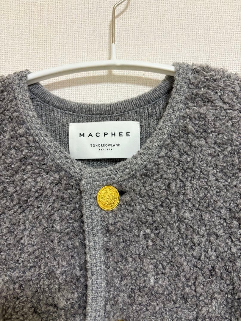 【大幅お値下げ中】MACPHEE ムートン クルーネックカーディガン