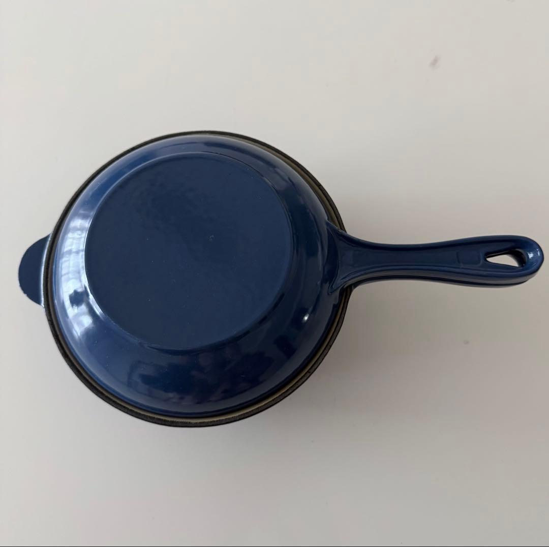 【新品】ル・クルーゼ鍋＆フライパン2点セット　レア廃盤品ブルー