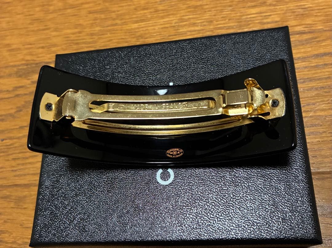 シャネル CHANEL バレッタ ヘアアクセサリー ラインストーン ココマーク