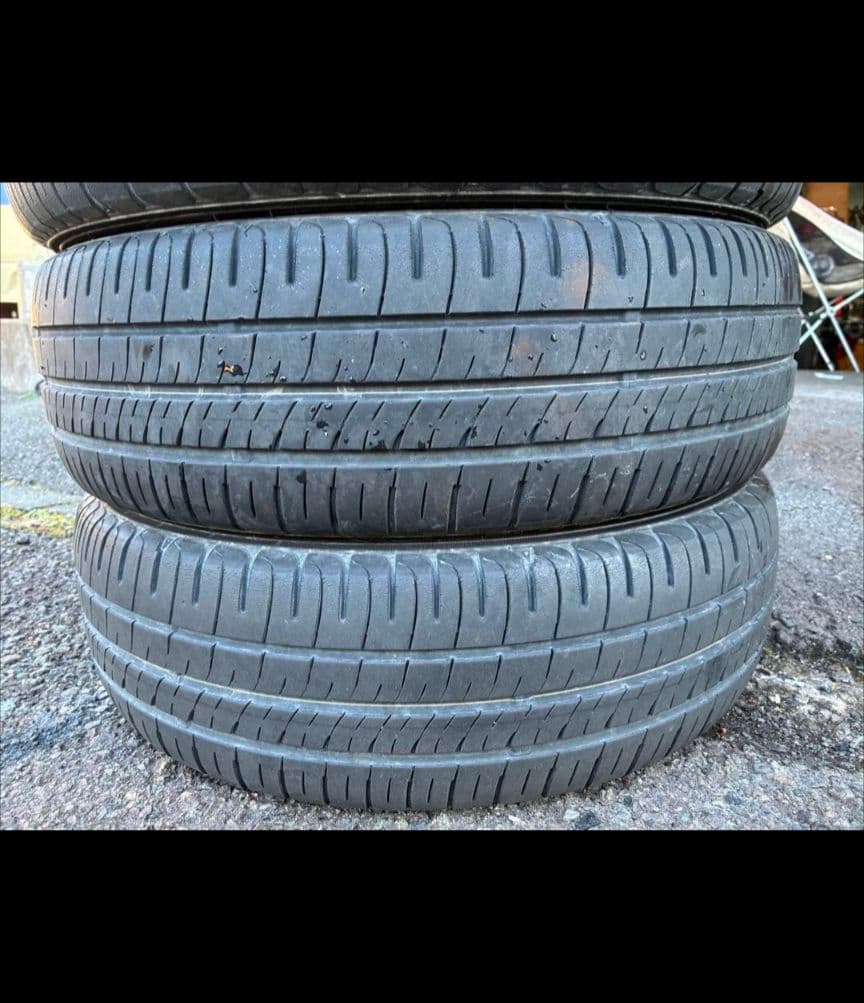 【クウガ】スズキ純正スペーシア165/55R15アルミタイヤセット 2本①