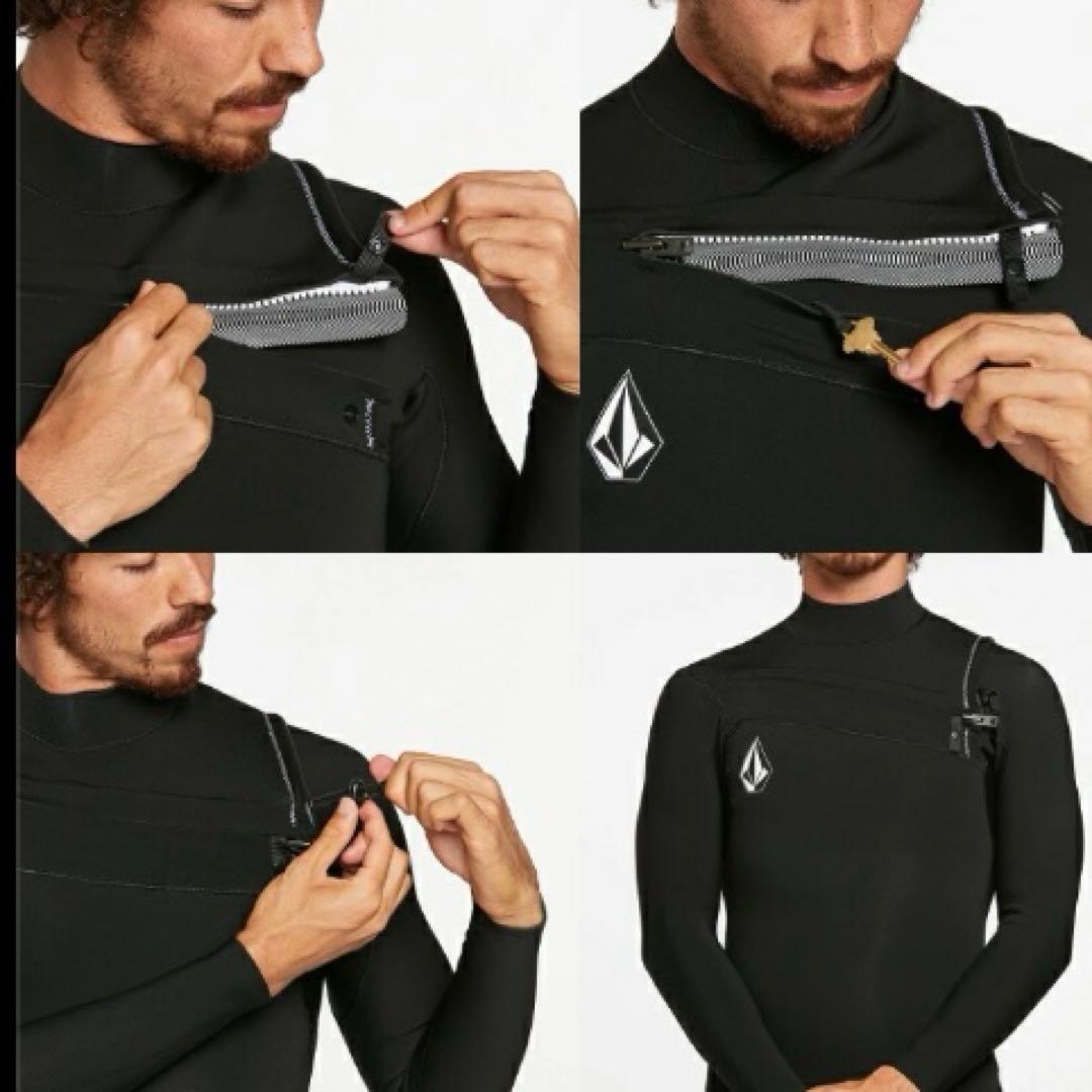 M 美品　ボルコム　3mm メンズ　ウェットスーツ　ブラック　黒 ジャーフル