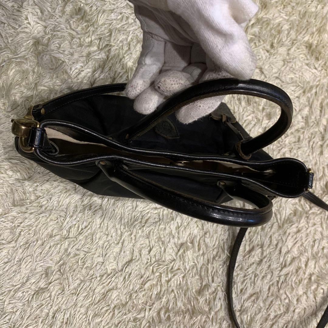 美品✨フェリージ ショルダーバッグ 2way ナイロン ブラック