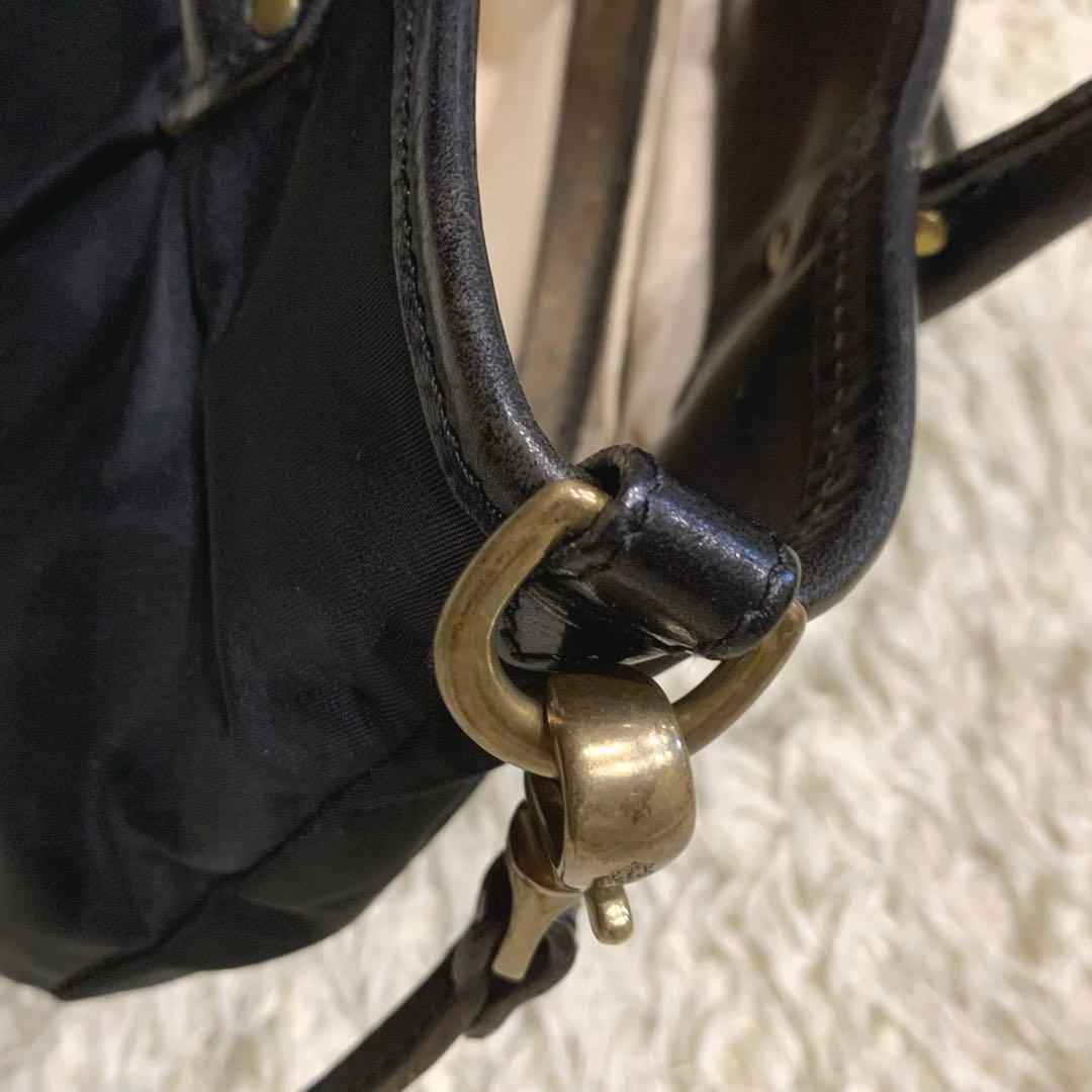 美品✨フェリージ ショルダーバッグ 2way ナイロン ブラック