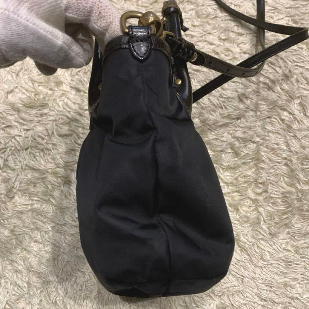 美品✨フェリージ ショルダーバッグ 2way ナイロン ブラック