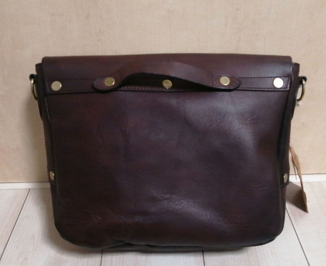 訳あり vasco レザーポストマンショルダーバッグ 刻印あり VS-247L