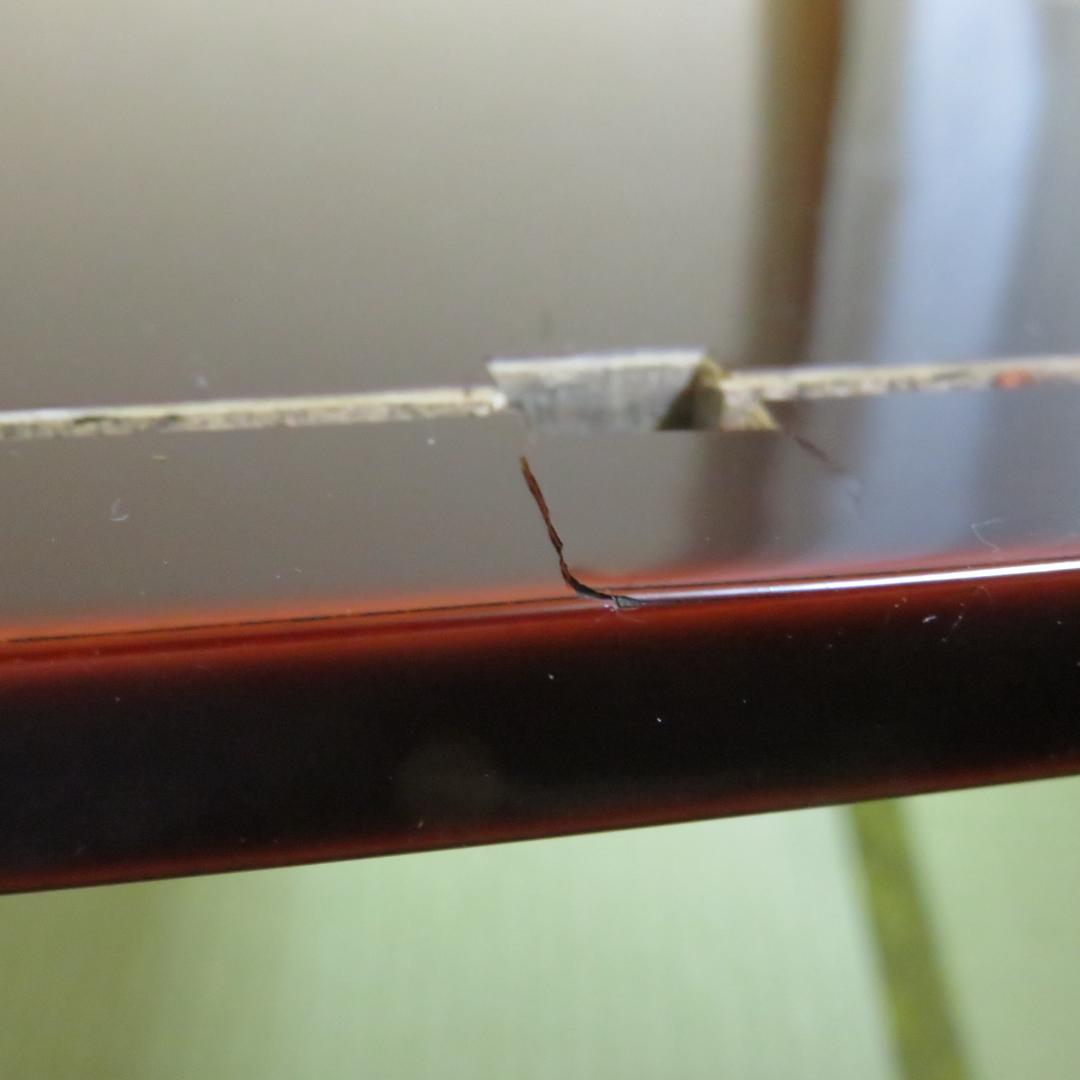 而妙斎好 黒真塗 四方棚 富悦作 スレあり 茶道具 棚