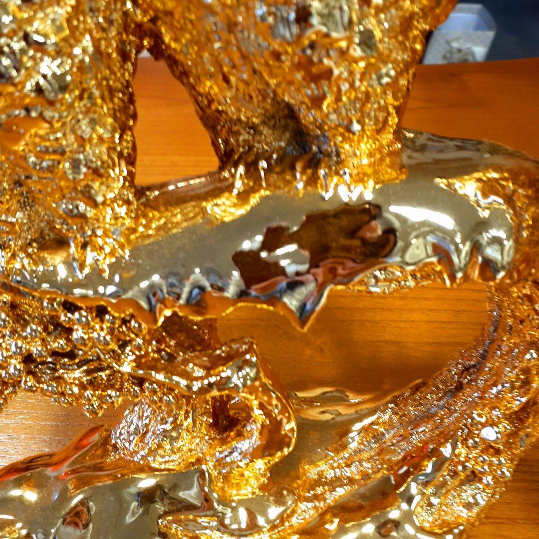 輸入雑貨　開運　金運　『ふくろうの不苦労な三姉妹』　金色　ゴールドコーティング