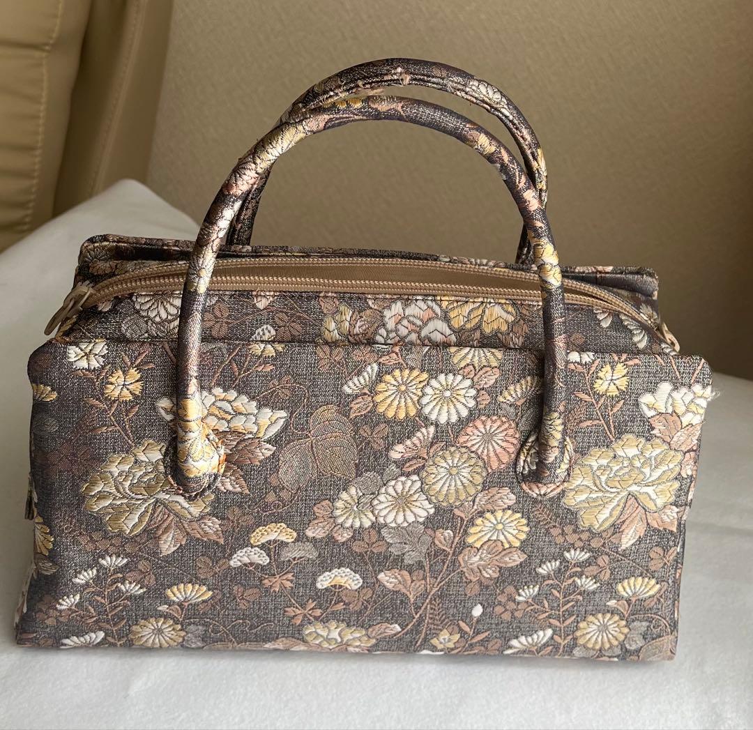 西陣織利休バッグ　正絹帯地使用