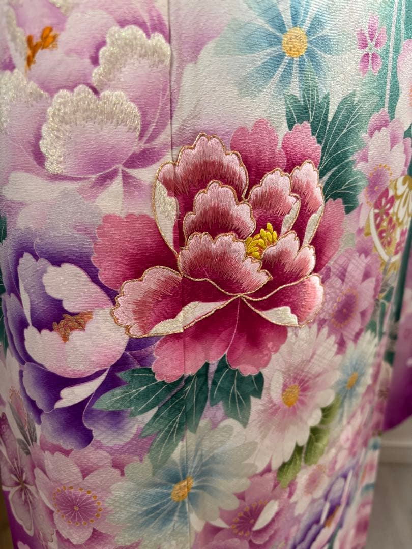 未使用に近い　正絹振袖　長襦袢