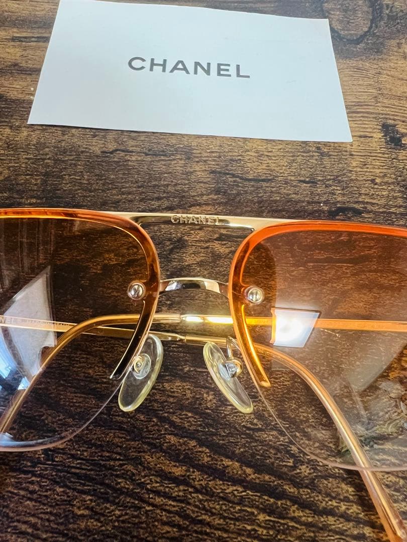 o*o様 美品シャネル 【ココマーク】オレンジ グラデーションサングラス　秋冬に