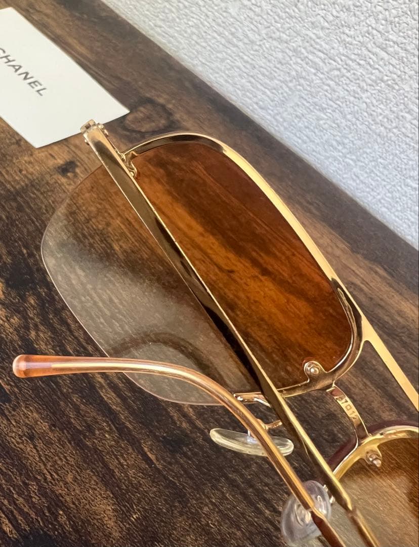 o*o様 美品シャネル 【ココマーク】オレンジ グラデーションサングラス　秋冬に