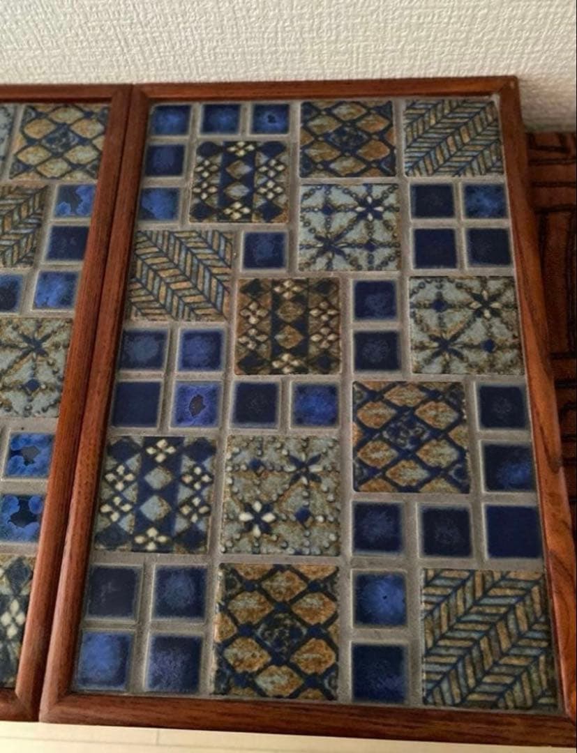 古道具　タイルトレー2枚セット①