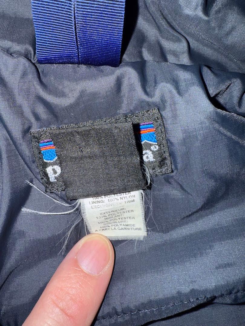 【レア01s】パタゴニア パフボール ベスト青/黒 L