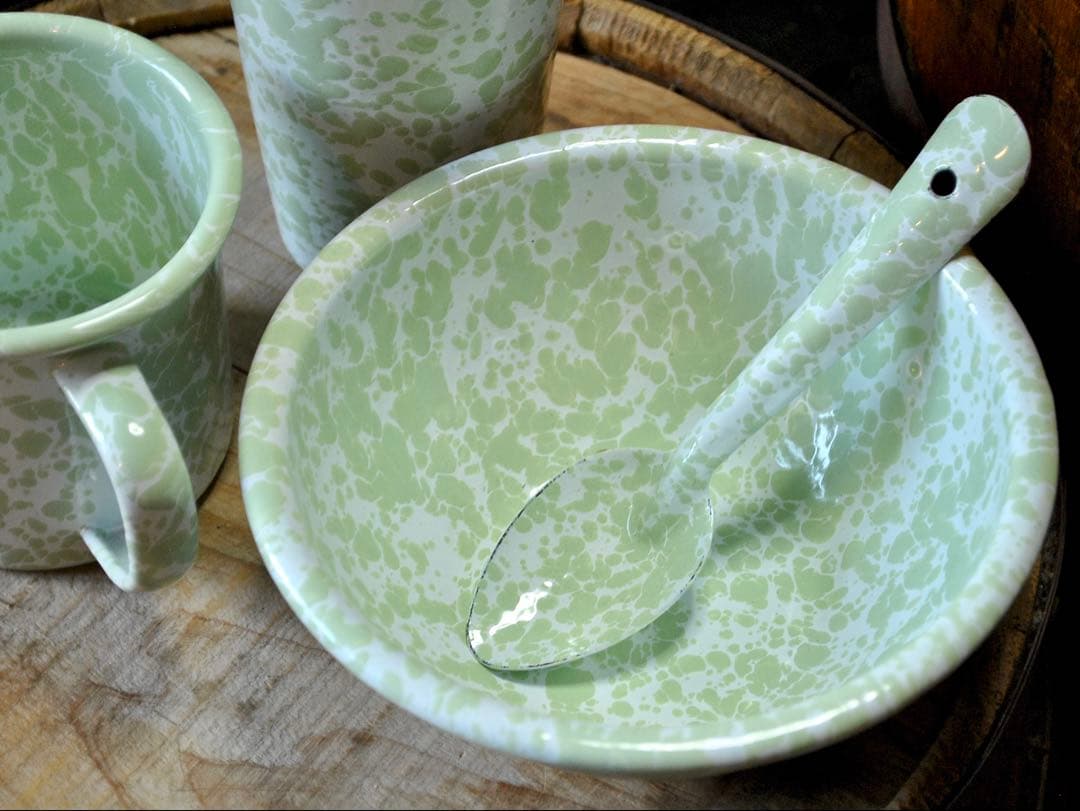 クロウキャニオンホーム★ホーロー食器【ライトグリーン4点セット】琺瑯食器