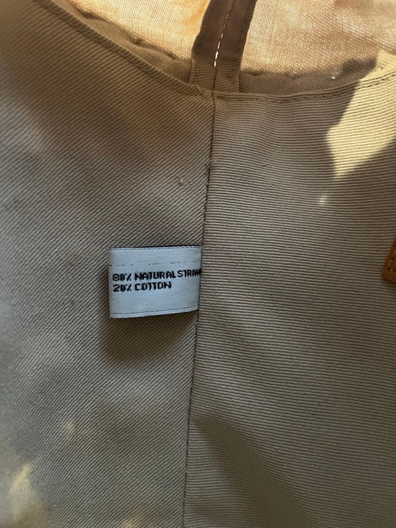 刺繍デザインのストローバッグ　カゴバッグ