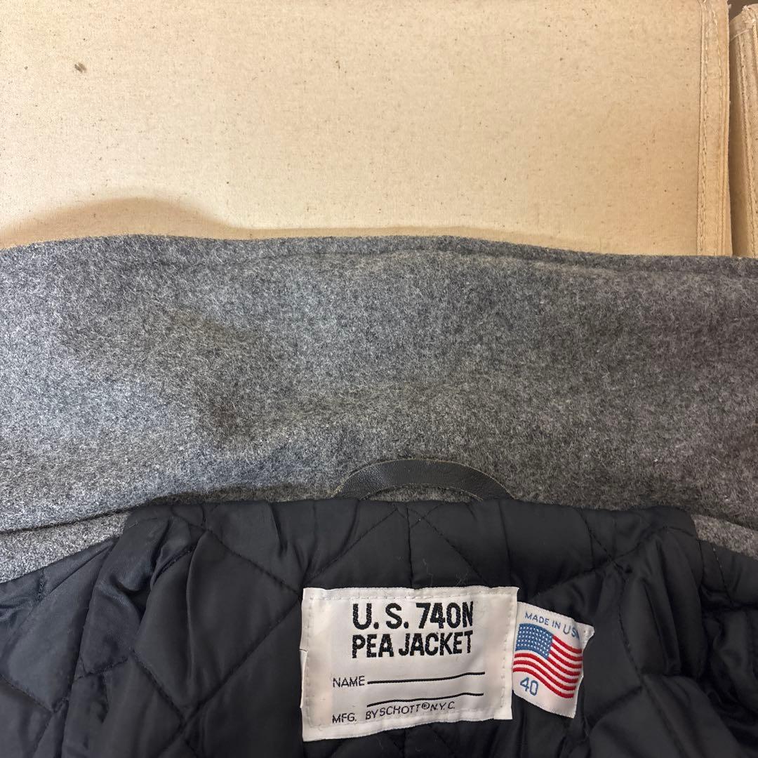 Schott ショット ピーコート ジャケット　サイズ40 グレー