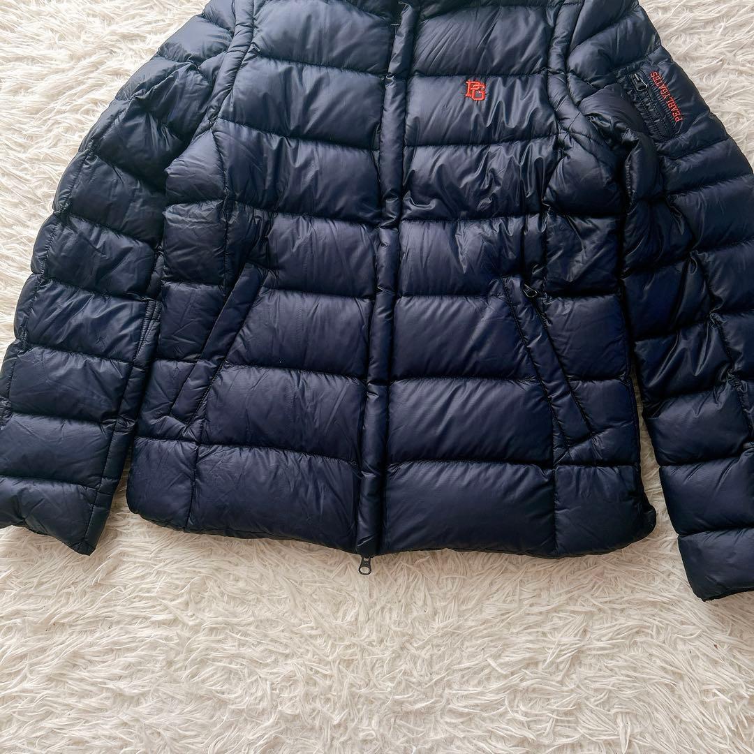 パーリーゲイツ　ダウン　ベスト　ジャケット　2way ロゴ　ネイビー　サイズ4