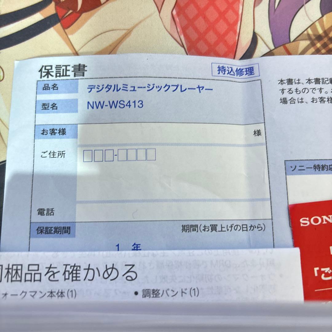 SONY デジタルオーディオプレーヤー 本体ウォークマン　 NWWS413
