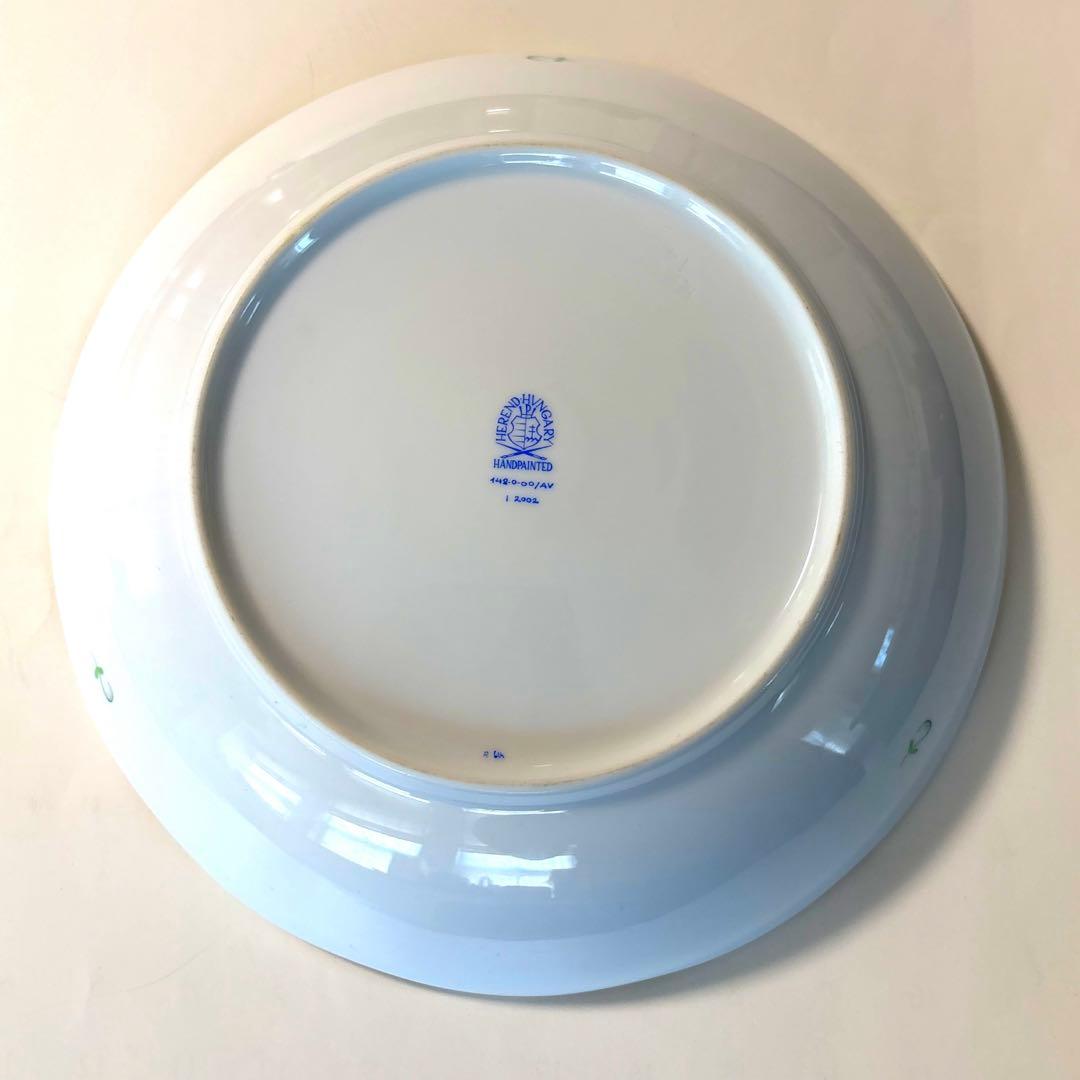 ヘレンド HEREND アポニー グリーン 25.5cm 深さ5.5cm 深皿