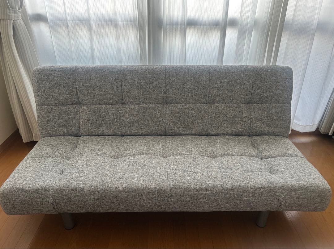 ニトリ マークス(AM GY)グレー ファブリック ソファベッド 二人掛け