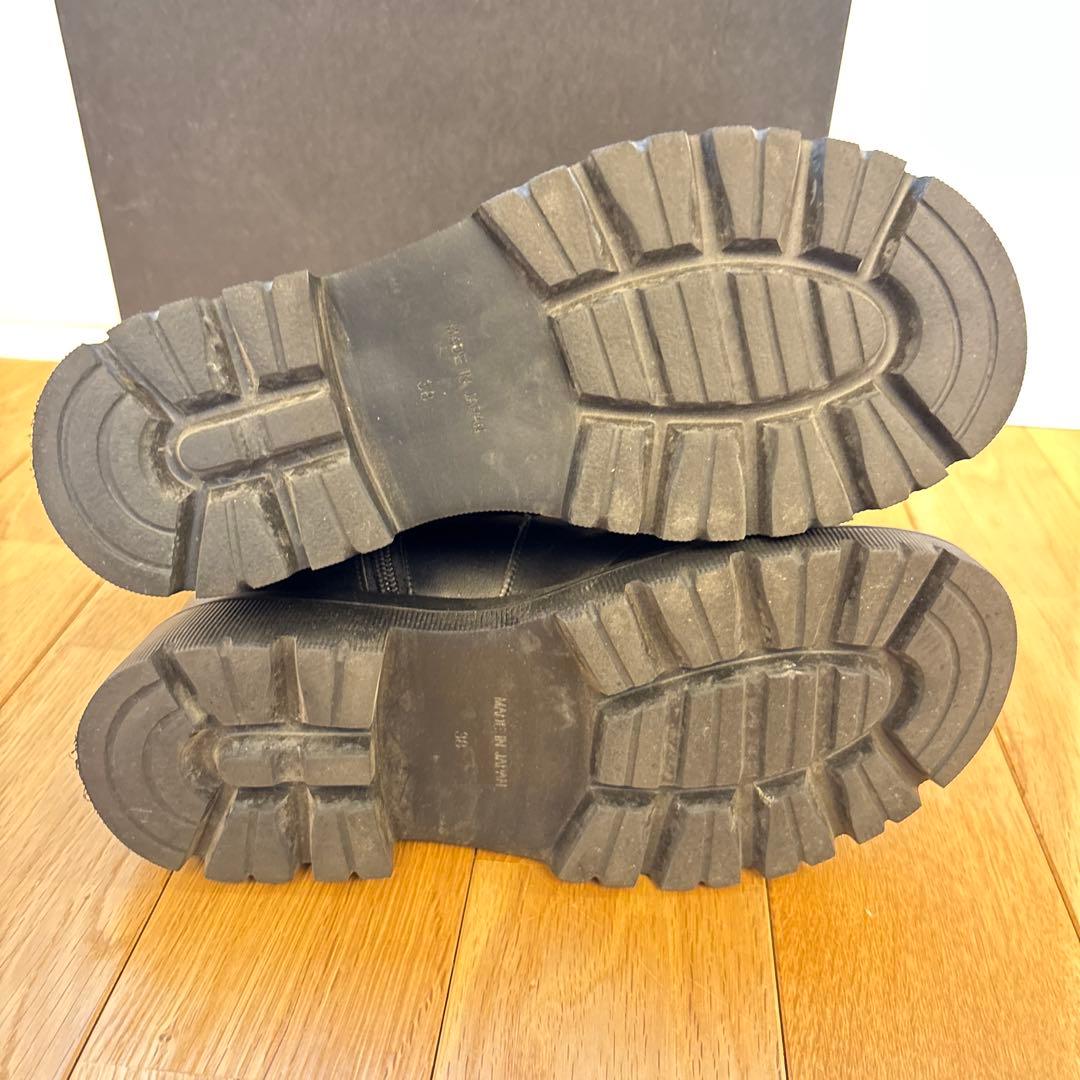 UNITED ARROWS ラウンドショートブーツ 38 ブラック 専用箱付き