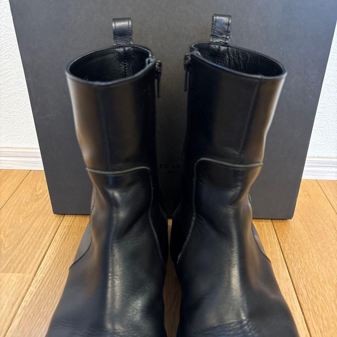 UNITED ARROWS ラウンドショートブーツ 38 ブラック 専用箱付き