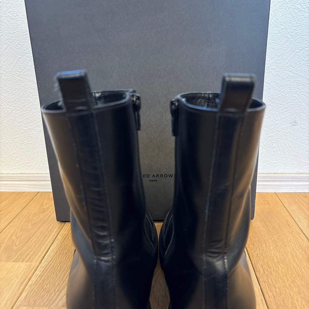 UNITED ARROWS ラウンドショートブーツ 38 ブラック 専用箱付き