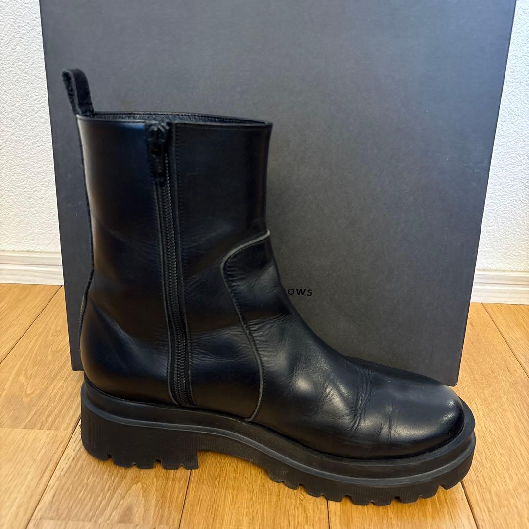 UNITED ARROWS ラウンドショートブーツ 38 ブラック 専用箱付き