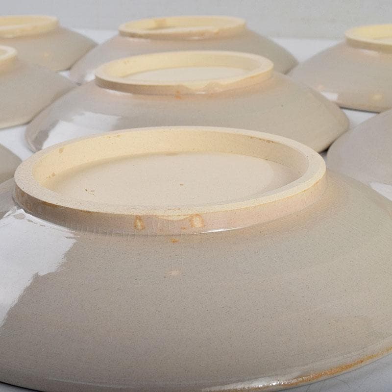 犬山焼　犬山本窯　尾関作十郎造　染付　八十翁　銘々皿　十客　共箱　C　8891D