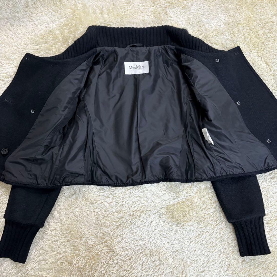 マックスマーラ　Max Mara アルパカ混　3way コート ブラック