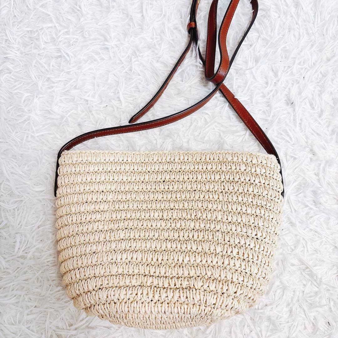 ローレン　RALPH LAUREN ショルダーバッグ かごバッグ ストローバッグ