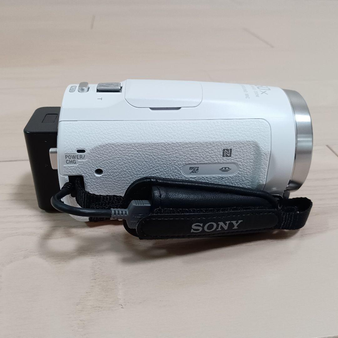 SONY HDR-CX680 ビデオカメラ ホワイト、マイクロSD128GB付き
