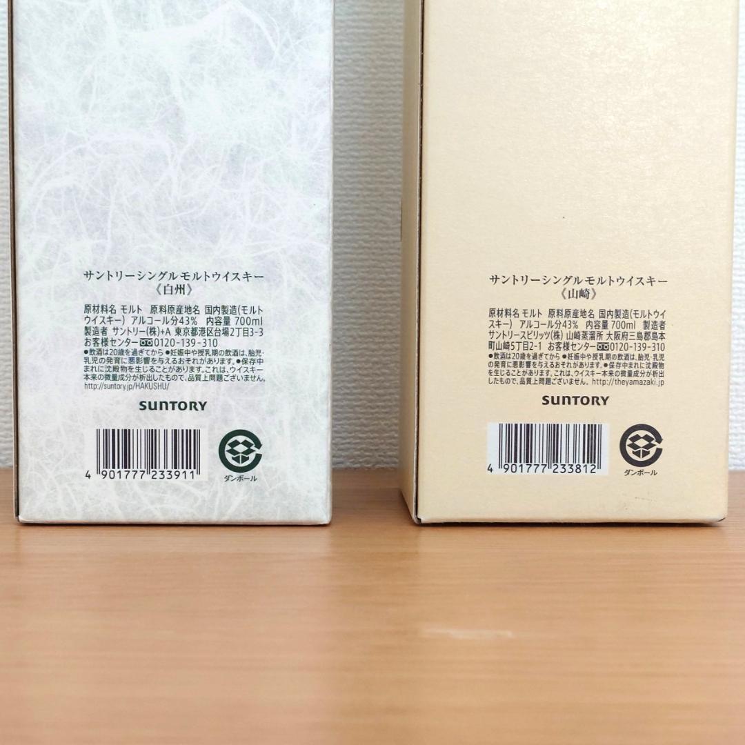 【SUNTORY】白州と山崎の100周年記念ラベルセット