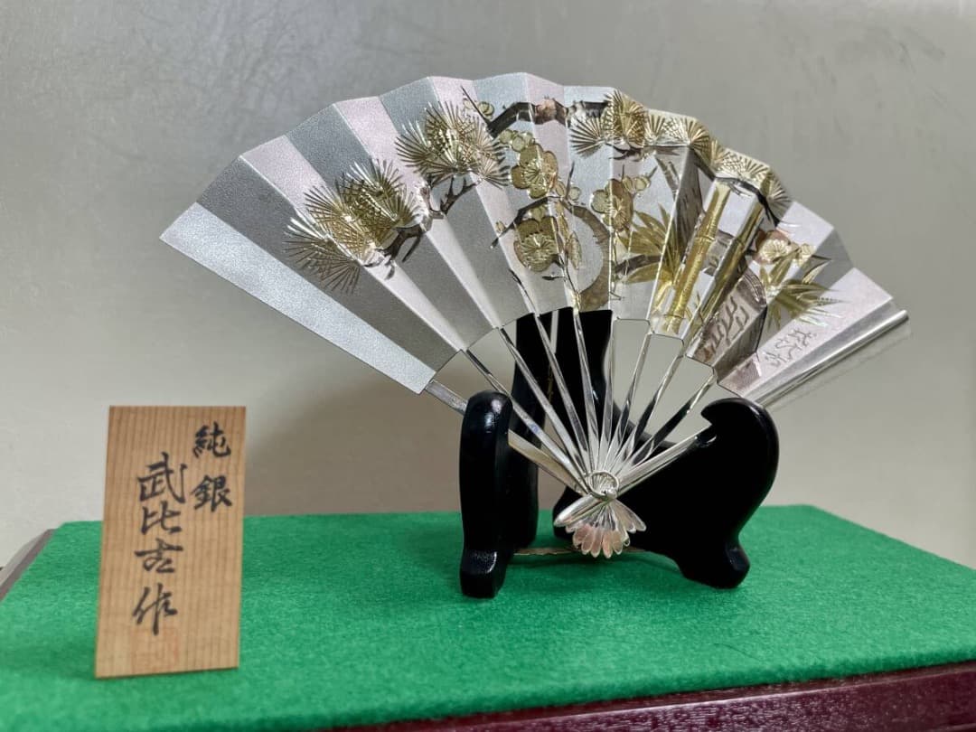 美品 TAKEHIKO 武比古　純銀 扇 6号　松竹梅　販売価格22万円(税込)