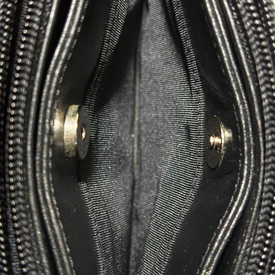 美品☆HYSTERIC GLAMOUR 総ロゴ レザー ポーチ オゾン 日本製