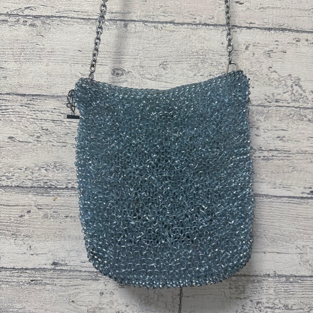 アンテプリマ セッキオスティローゾ ショルダーバッグ シルバーブルー