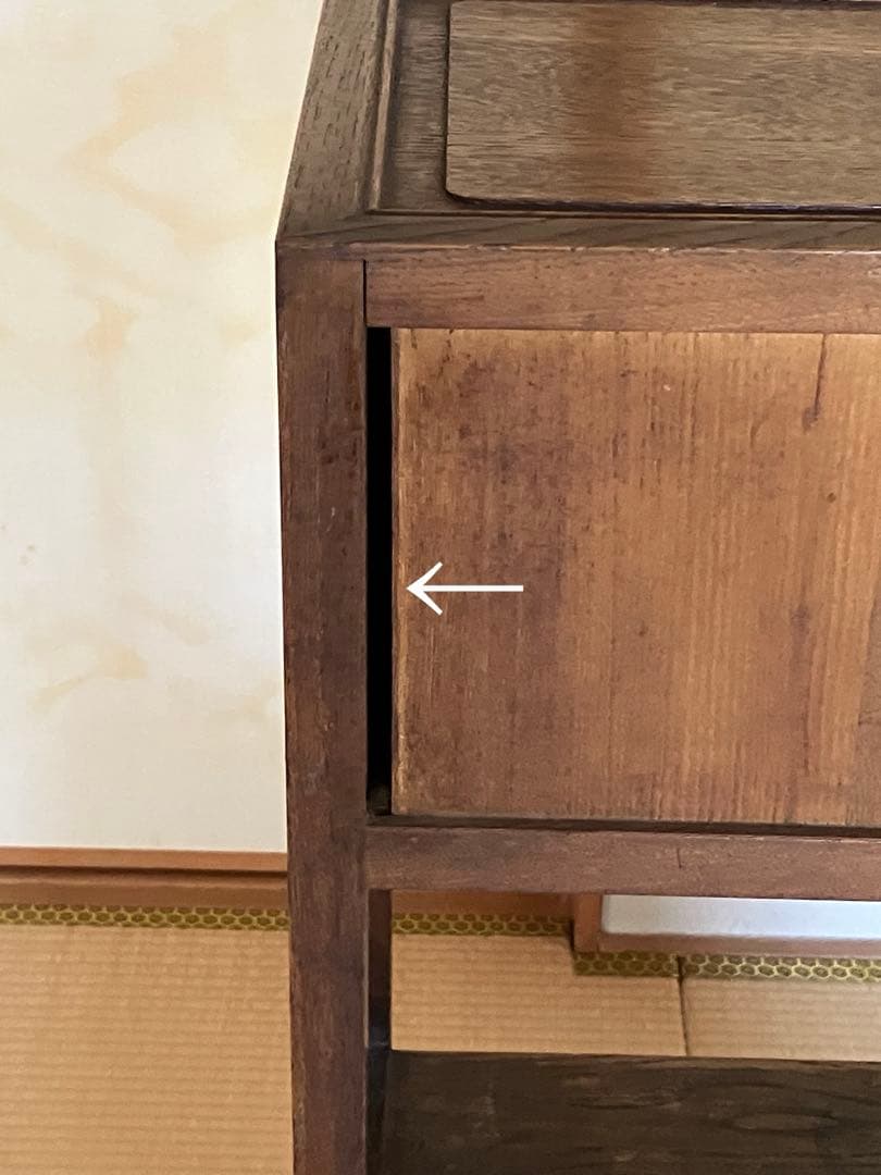 茶箪笥 化粧棚 昭和レトロ 違い棚 小ぶり 古家具 時代家具 アンティーク家具