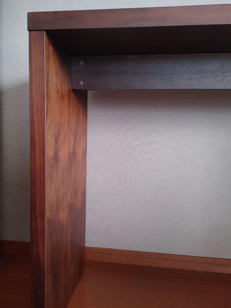 ダークブラウン 木製 カウンターボード　テーブル　棚　間仕切り