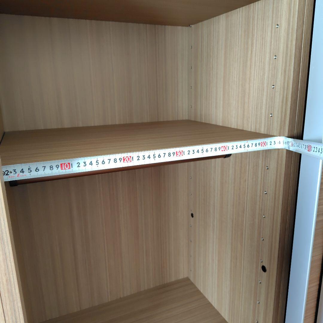 【中古】洋タンス 引き戸 クローゼット 木製 大容量 ワイド 可動棚 たのメル便